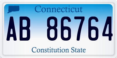 CT license plate AB86764