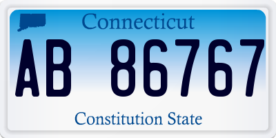 CT license plate AB86767