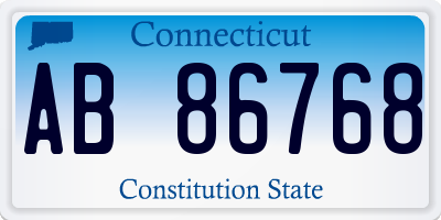 CT license plate AB86768