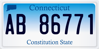 CT license plate AB86771