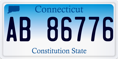 CT license plate AB86776