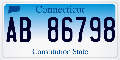 CT license plate AB86798