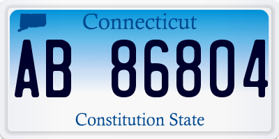 CT license plate AB86804