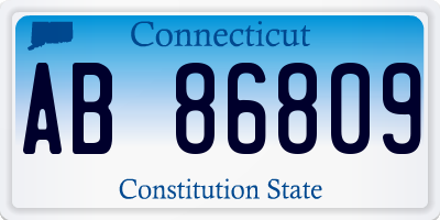 CT license plate AB86809