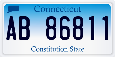 CT license plate AB86811