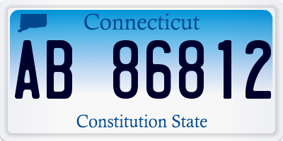 CT license plate AB86812