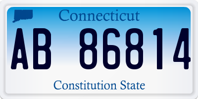 CT license plate AB86814