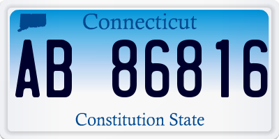 CT license plate AB86816