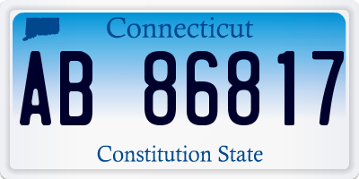 CT license plate AB86817