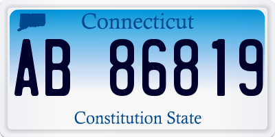 CT license plate AB86819