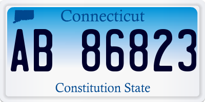 CT license plate AB86823