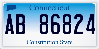 CT license plate AB86824