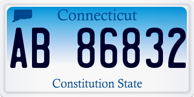 CT license plate AB86832