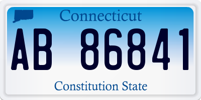 CT license plate AB86841