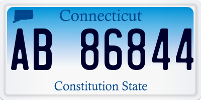 CT license plate AB86844