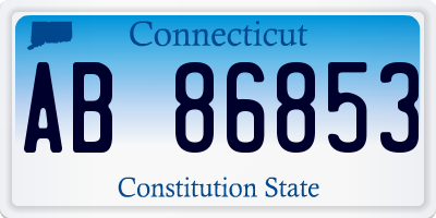 CT license plate AB86853