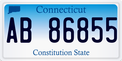 CT license plate AB86855