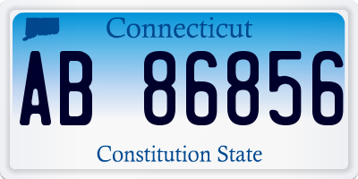 CT license plate AB86856