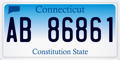 CT license plate AB86861