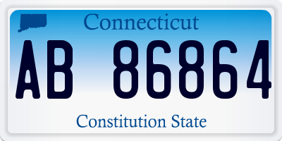 CT license plate AB86864