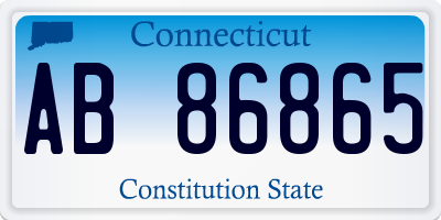 CT license plate AB86865