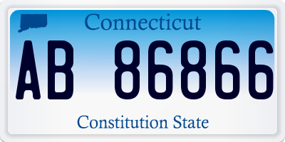 CT license plate AB86866