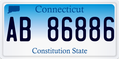 CT license plate AB86886