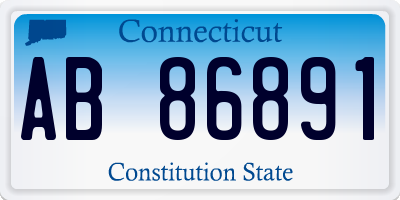 CT license plate AB86891