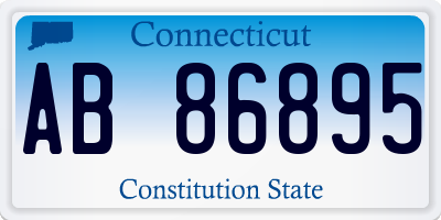 CT license plate AB86895