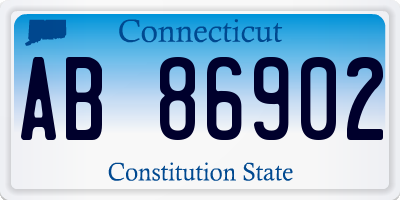 CT license plate AB86902