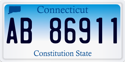 CT license plate AB86911