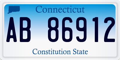 CT license plate AB86912