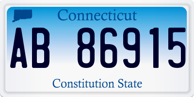 CT license plate AB86915