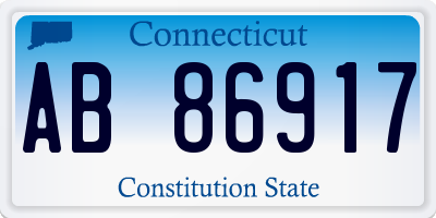 CT license plate AB86917