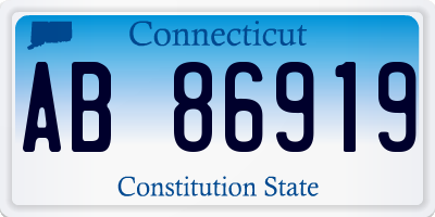 CT license plate AB86919