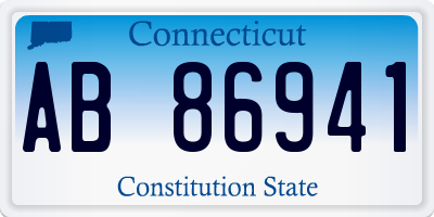 CT license plate AB86941