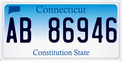 CT license plate AB86946