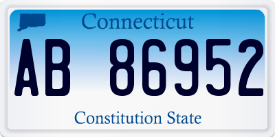 CT license plate AB86952