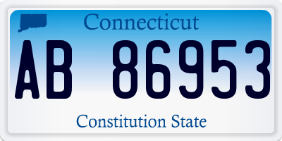 CT license plate AB86953