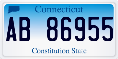 CT license plate AB86955