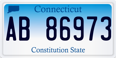 CT license plate AB86973