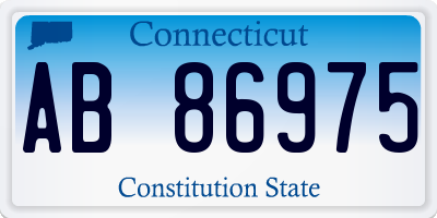 CT license plate AB86975