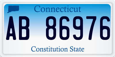 CT license plate AB86976