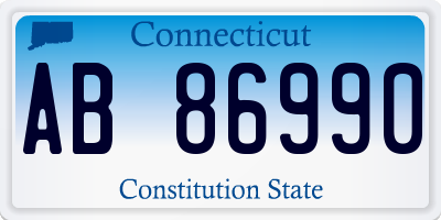 CT license plate AB86990