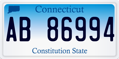 CT license plate AB86994