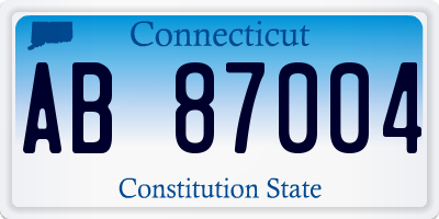 CT license plate AB87004