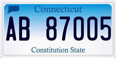 CT license plate AB87005