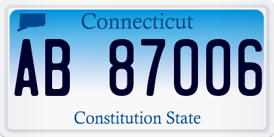 CT license plate AB87006