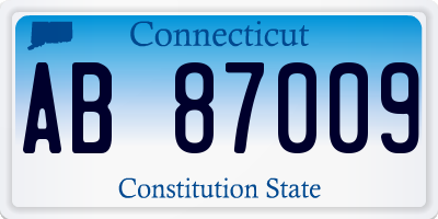 CT license plate AB87009