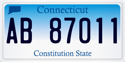 CT license plate AB87011